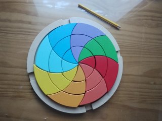 Puzzle Montessori Waldorf Circular Colores