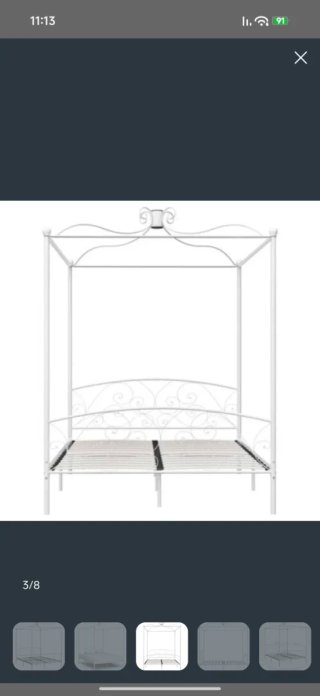 Cama Dosel Metal Blanco 150x200