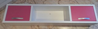 Mueble Estantería 2 Puertas Rosa Blanco