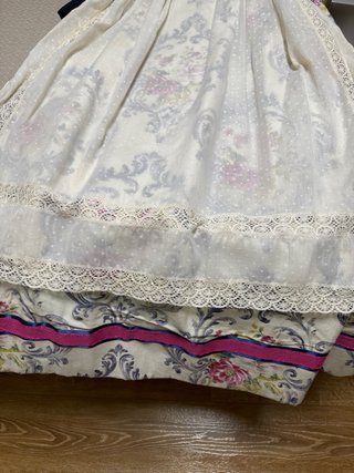 Traje de Fallera azul y rosa