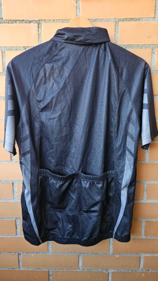 Camiseta Ciclismo Hombre Negra y Gris