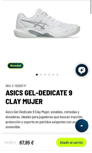 Zapatillas Asics Padel Nuevas Talla 38