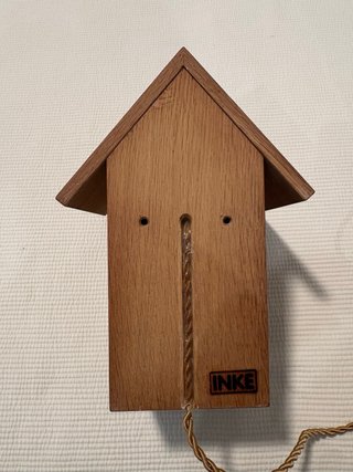 Lámpara casita de pájaros de madera