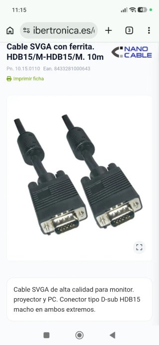 Cables de red y USB 10 m y 15 metros
