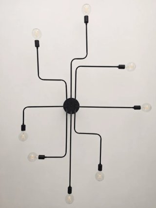 Lámpara de Techo Moderna Negra Metálica