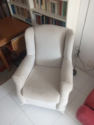 Sillón balancín lactancia tela beige