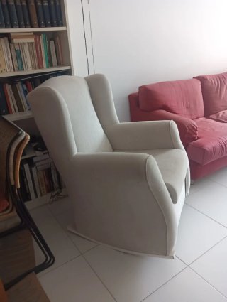 Sillón balancín lactancia tela beige