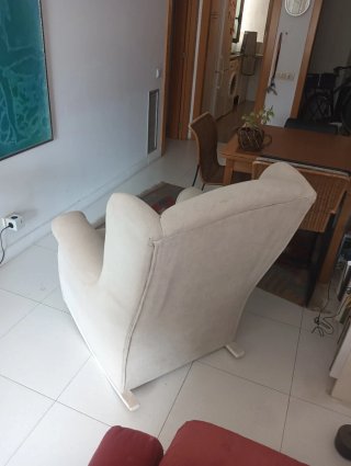 Sillón balancín lactancia tela beige