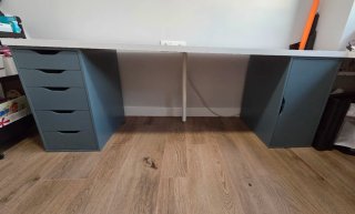 Escritorio Ikea ALEX 200x60cm (Cajonera + Mueble)