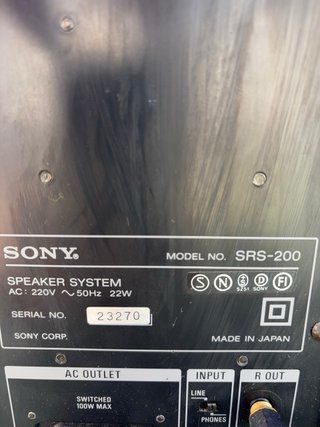 Altavoces Sony SRS-200 Vintage