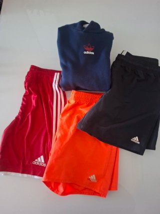 Lote Adidas: Sudadera, Pantalón y Bañadores
