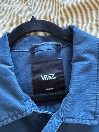 Chaqueta Vans de hombre azul estilo camisa T.M