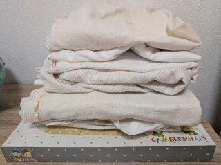 Lote 3 juegos sábanas cuna bebé verano e invierno