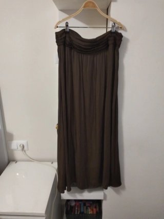 Falda larga Zara marrón