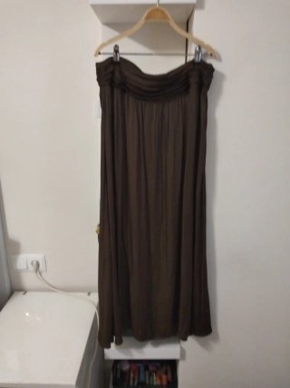 Falda larga Zara marrón