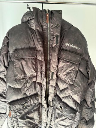 Chaqueta Columbia Larga Negra Talla L
