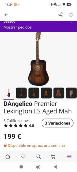 Guitarra Acústica Marrón, Regalo AMPLI Fender Foto