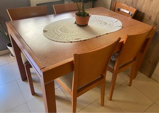 Mesa comedor extensible madera