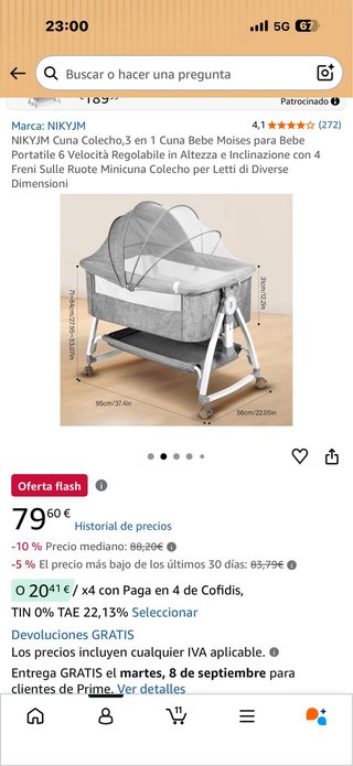 Cuna colecho chico