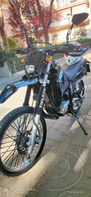 Yamaha DT 125 RE 2008 Enduro colores camaleónica.