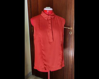 Blusa arancione giromaniche con colletto, OVS IT44