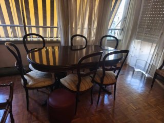 Mesa comedor caoba + 6 sillas