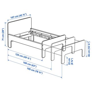Cama infantil extensible IKEA SLÄKT