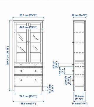 Conjunto muebles IKEA HEMNES: mueble TV + vitrina