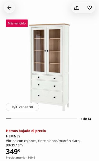 Conjunto muebles IKEA HEMNES: mueble TV + vitrina