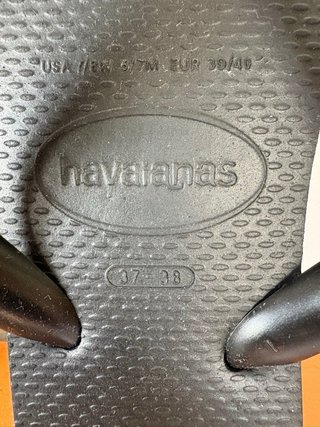 Chancletas Havaianas Negras Talla 37/38 Nuevas