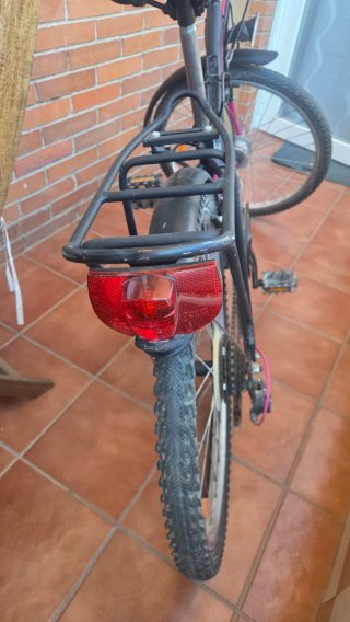 Bicicleta Decathlon 24" con luz y transportín