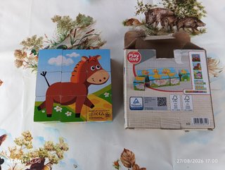 Puzzle cubos madera Playtive animales