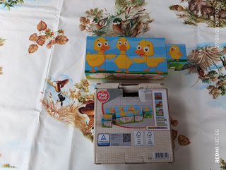 Puzzle cubos madera Playtive animales