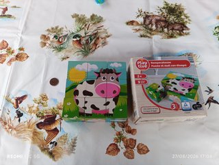 Puzzle cubos madera Playtive animales