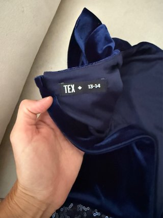 Vestido fiesta niña TEX 13-14 años azul
