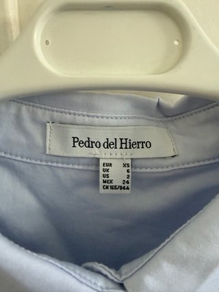 Camisa Pedro del Hierro volantes azul xs