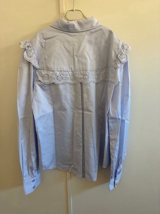 Camisa Pedro del Hierro volantes azul xs