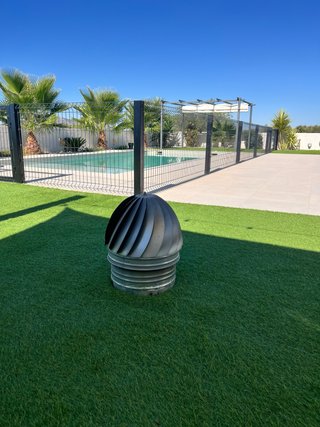 Sombrerete giratorio para chimenea galvanizado.