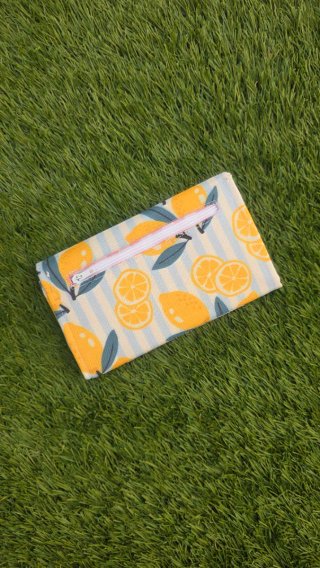 Monedero XL con estampado de limones
