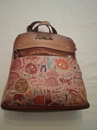 Bolso Mochila Anekke Marrón Multicolor