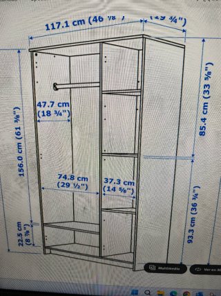 Armario ropero Ikea blanco