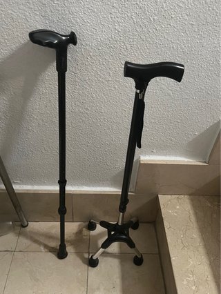 2 Bastones Ortopédicos Negros