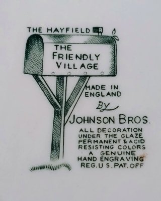 Conjunto 5 Platos Johnson Bros. The Friendly Vil