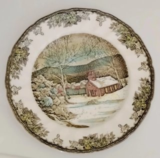 Conjunto 5 Platos Johnson Bros. The Friendly Vil