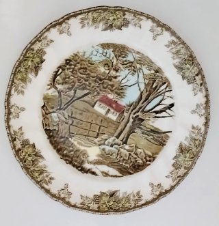 Conjunto 5 Platos Johnson Bros. The Friendly Vil
