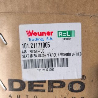 FARO ANTINIEBLAS SEAT IBIZA NUEVO 10121171005