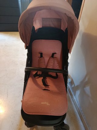 Silla de paseo Kinderkraft rosa y negra