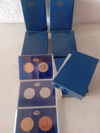 5 Estuches Pruebas 500 Pesetas Juan Carlos I