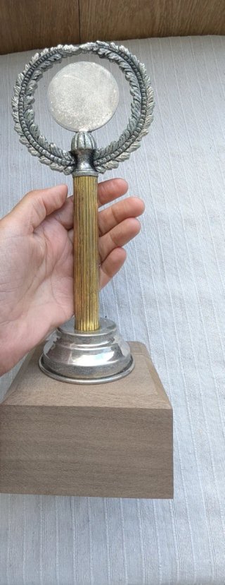 Troféu Vintage Corrida Metal Dourado/Prateado