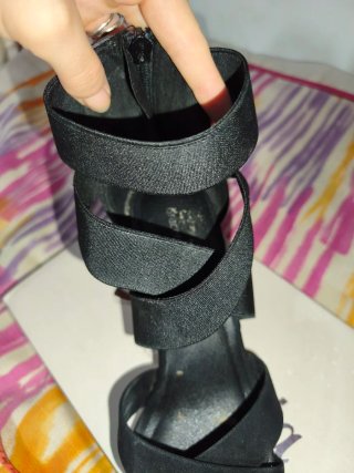Sandalias de cuña negras